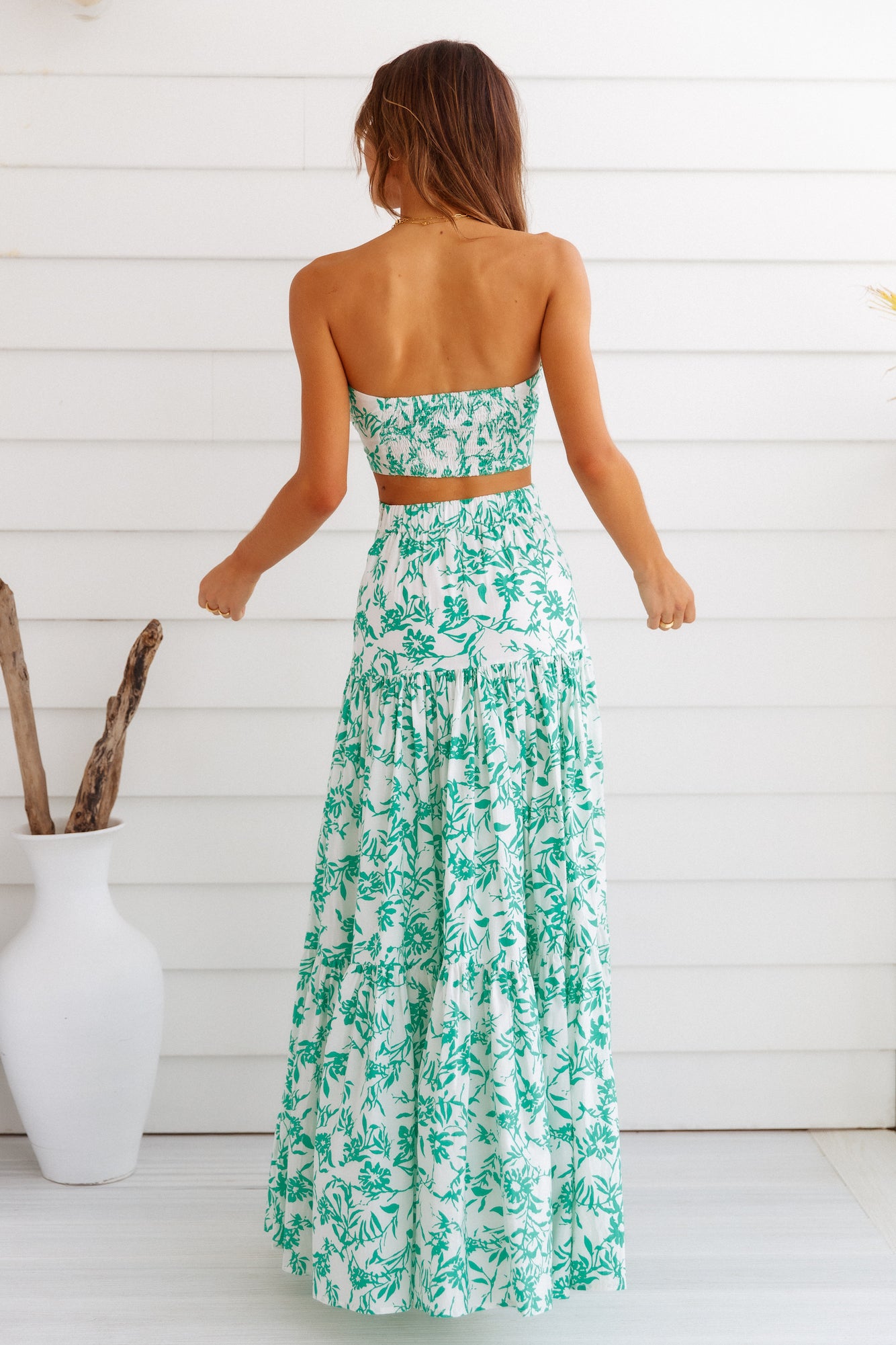 RUNAWAY Ayla Maxi Skirt Green