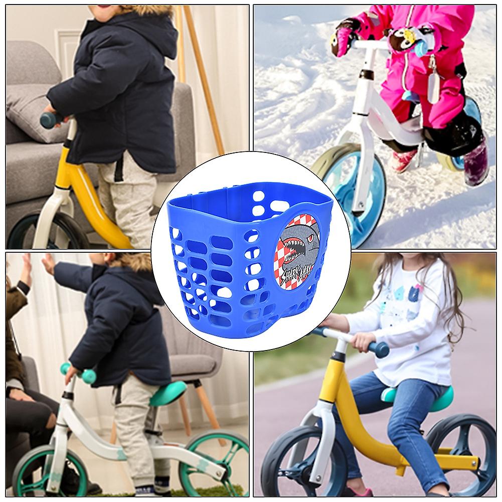 Outdoor Bicycle Scooter Cute Front Basket Bike Cycle Shopping Holder For Children Kids Blue