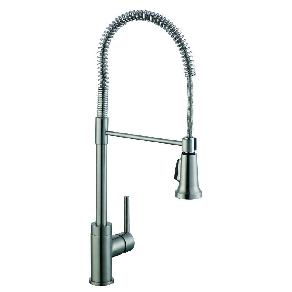 Glacier Bay 1200 Series Single-Handle Pull-Down Sprayer Kitchen Faucet in Stainless Steel 67556-0008D2