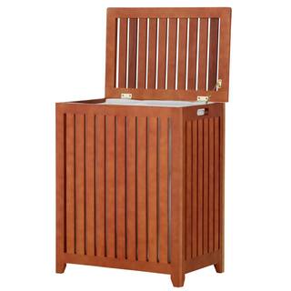 Oceanstar Solid Wood Spa Laundry Hamper TRH1330