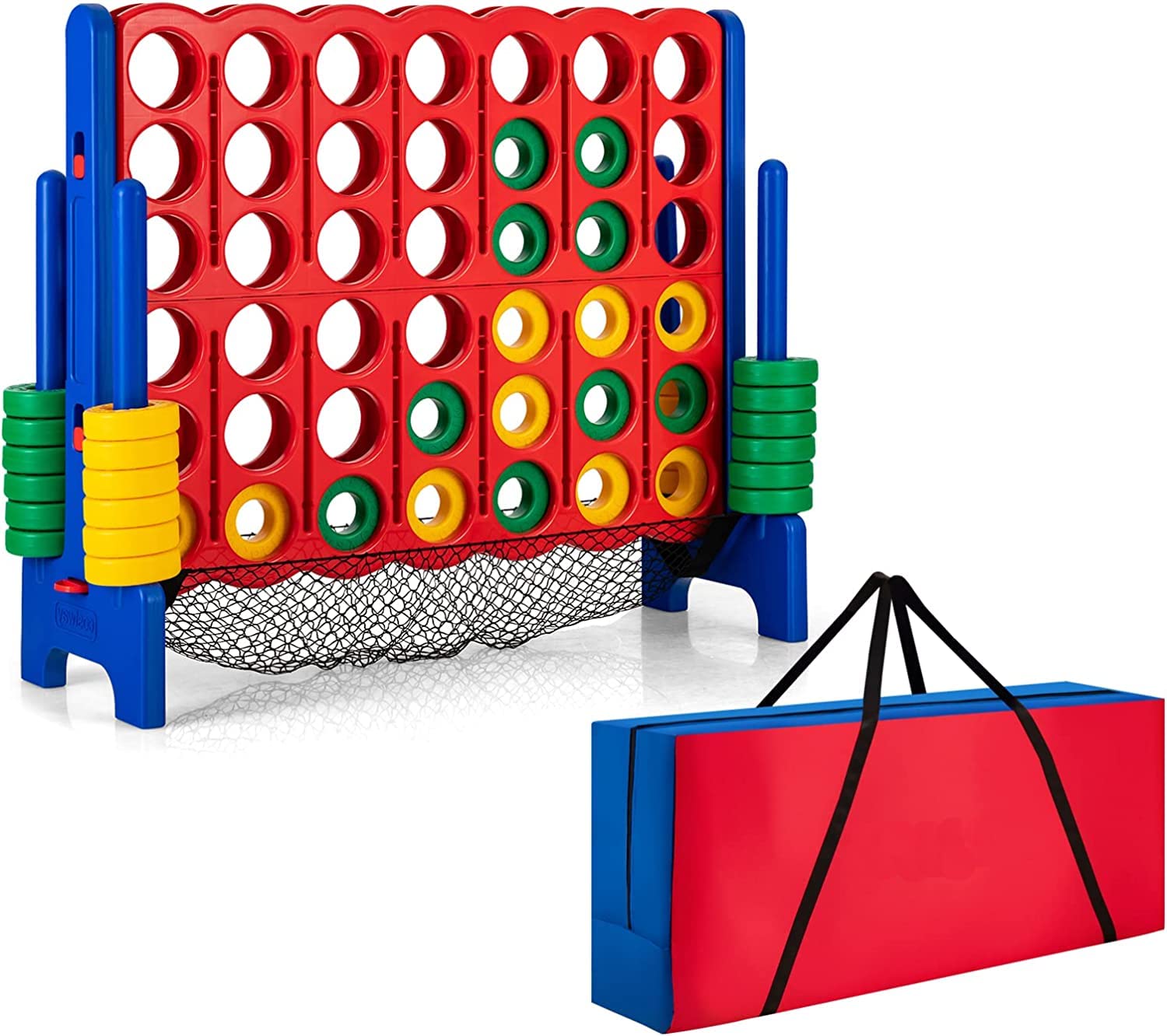 Costzon Giant 4-in-A-Row, Jumbo 4-to-Score Giant Games for Kids & Adults, With Carrying Bag