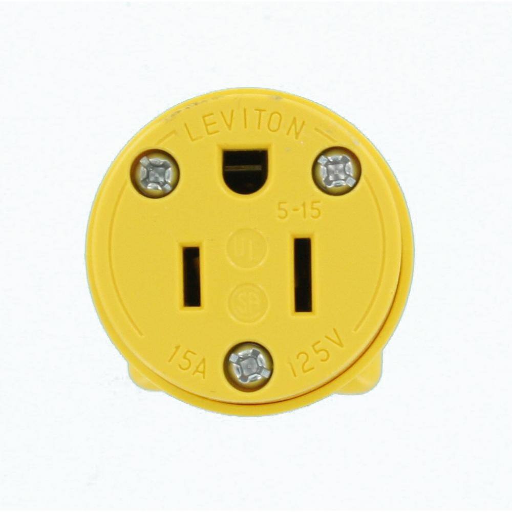 Leviton 15 Amp 125-Volt Grounding Connector Yellow 515CV