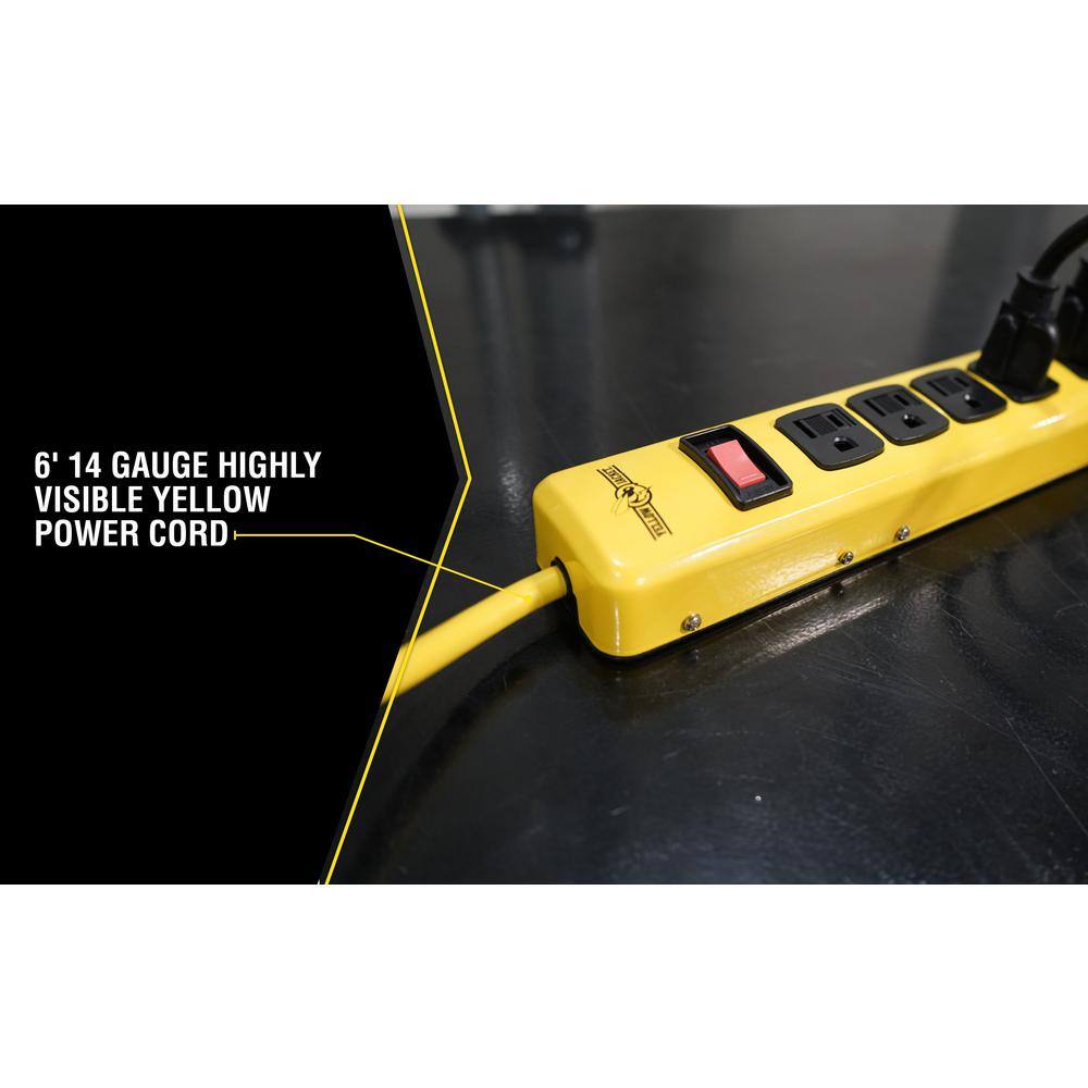 Yellow Jacket 6 ft. 6-Outlet Metal Heavy-Duty Power Strip with OnOff Switch 5139N