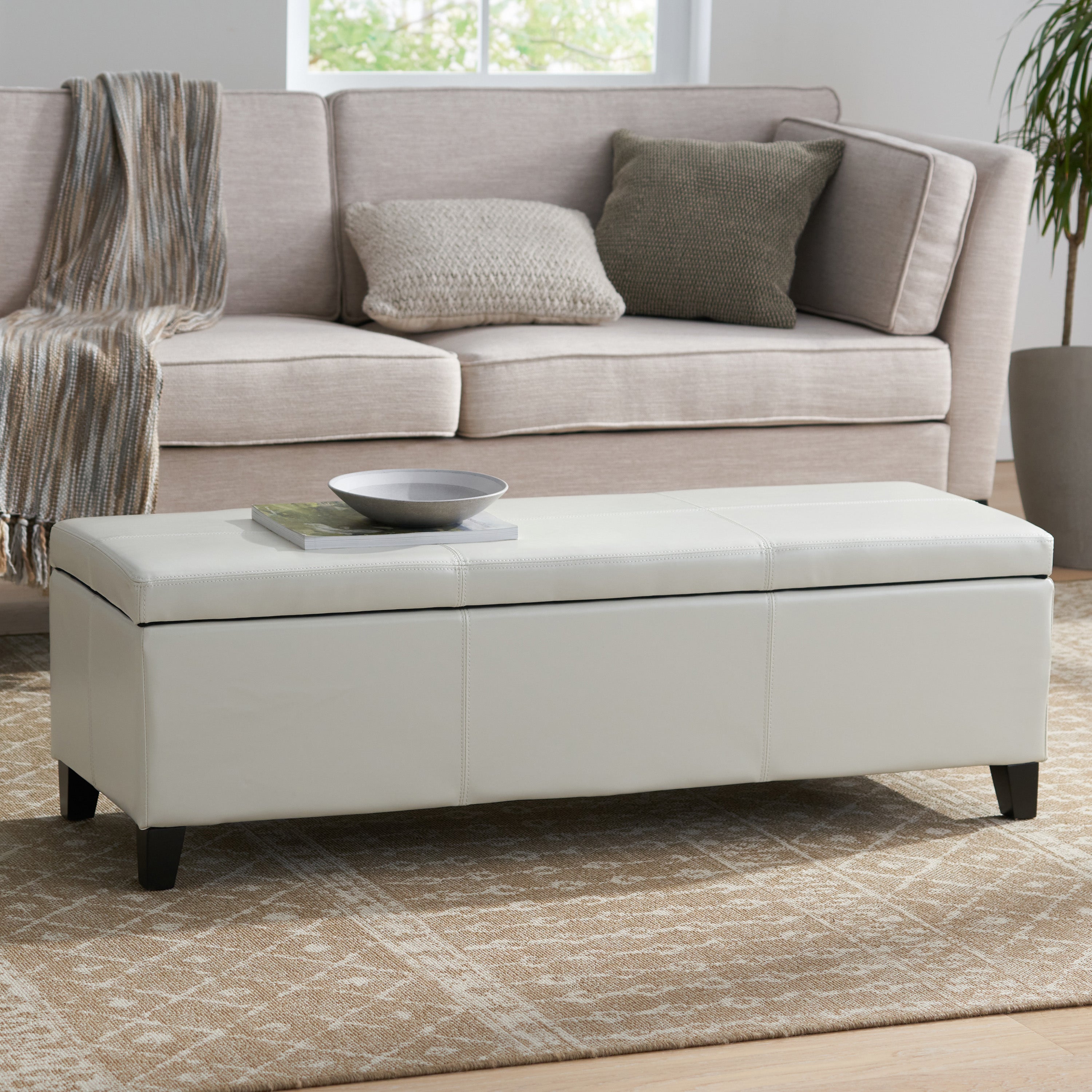 Rupert Upholstered Storage Ottoman Bench