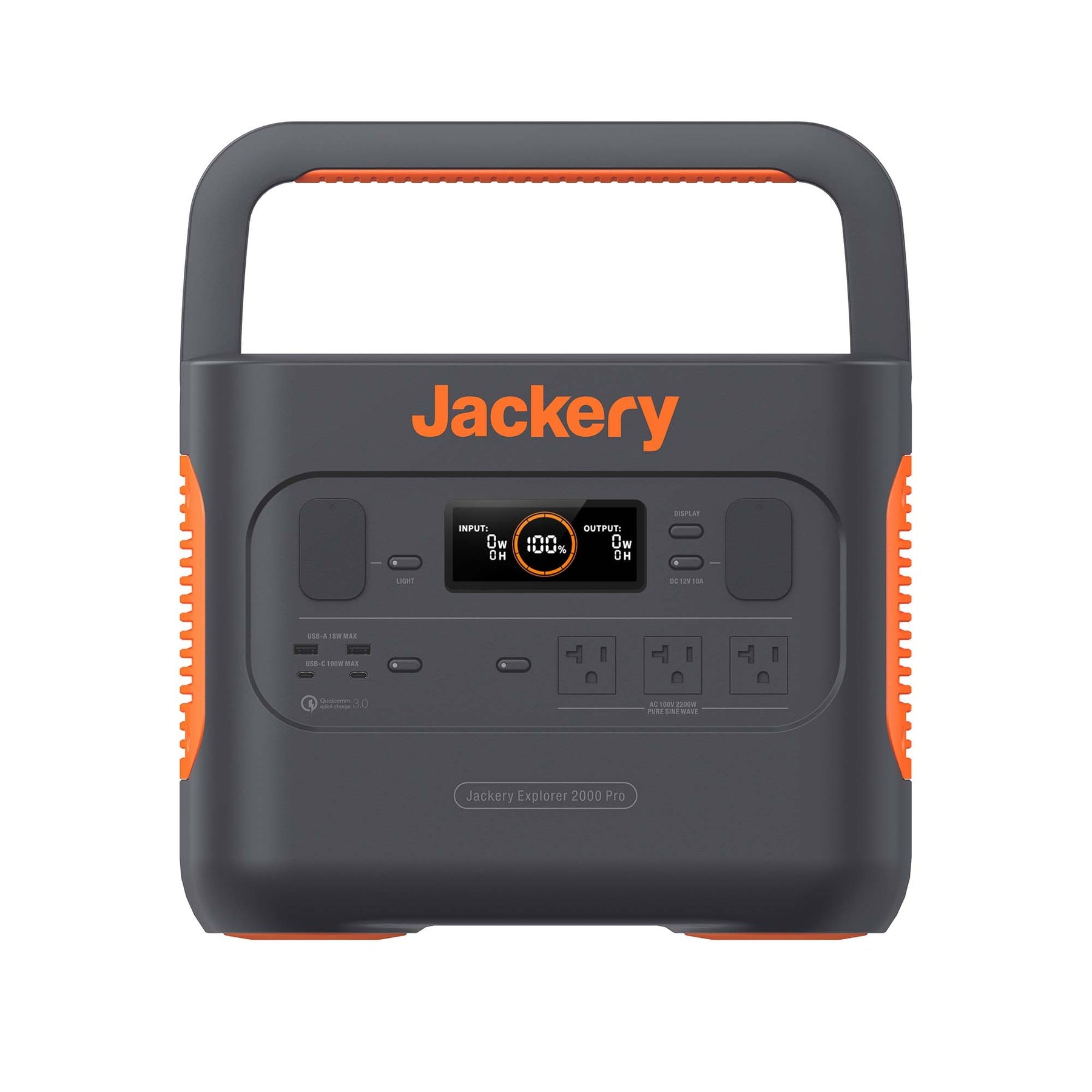 Jackery Explorer 2000 Pro Portable Power Station - 2160Wh Capacity with 3 x 2200W AC Outlets, Fast Charging, Solar Generator for Home Backup, Emergency, RV Outdoor Camping