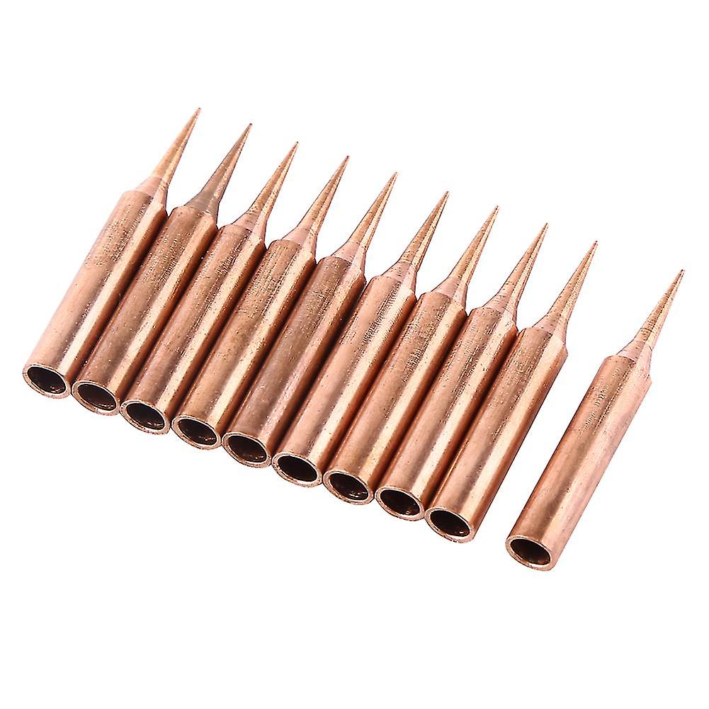 10Pcs Pure Copper Low Temperature Soldering Iron Solder Tips Station Tool 900M-T-I