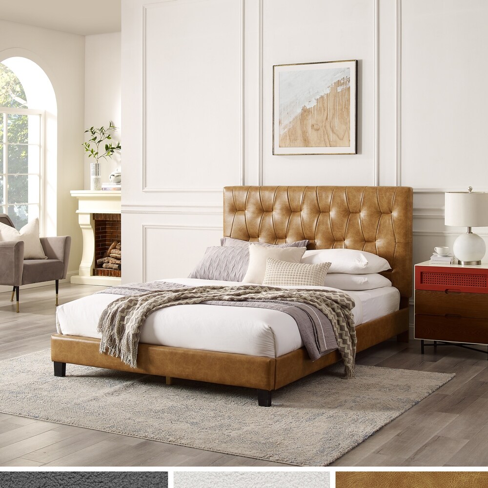 Corvus Somme Tufted Upholstered Platform Bed