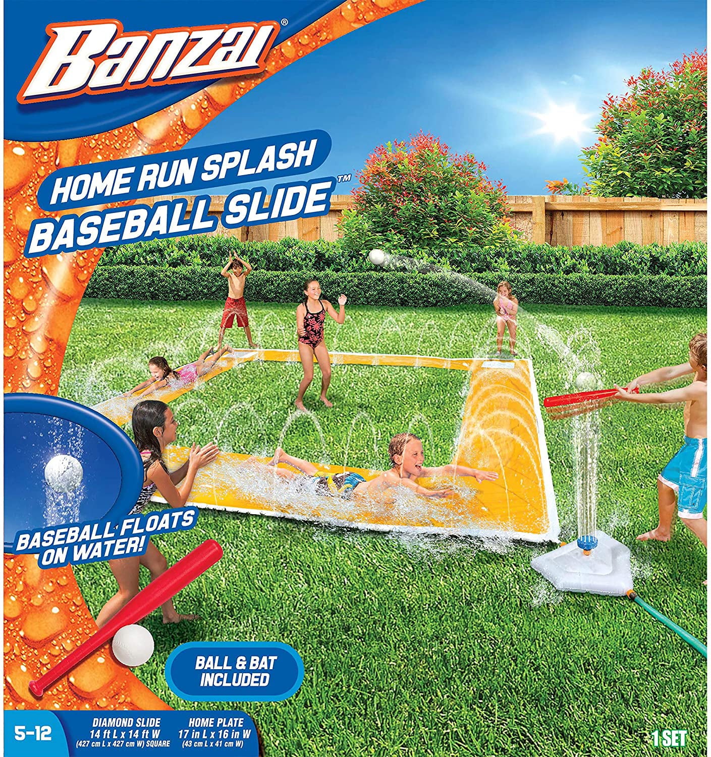 Intera 14ft x 14ft Homerun Splash Baseball Slide