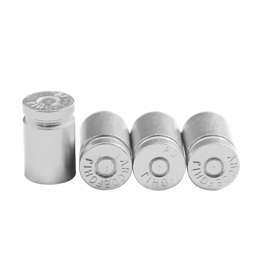 4pcs Tire Valve Stem Cover Caps Aluminum Car Wheel Air Pressure Valve Cap Shell Dust Cap For Automotive Motorcycles Bicycles Tire Universal No.189441