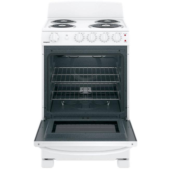 GE 24-inch Freestanding Electric Range with Sensi-Temp Technology JCAS300DMWW