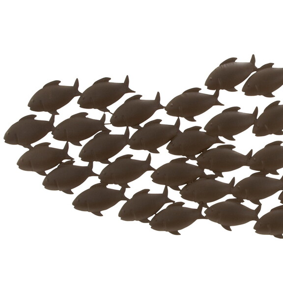 Attractive Metal Fish Wall Decor in Bronze B056710...