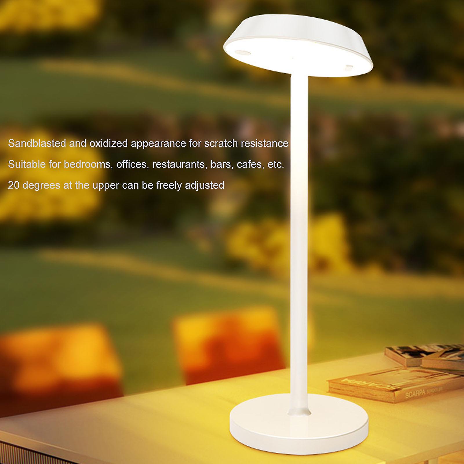 Modern Minimalist Table Lamp With Adjustable Brightness， Usb Rechargeable， And Ergonomic Design For Reading And Eye Protection[black]