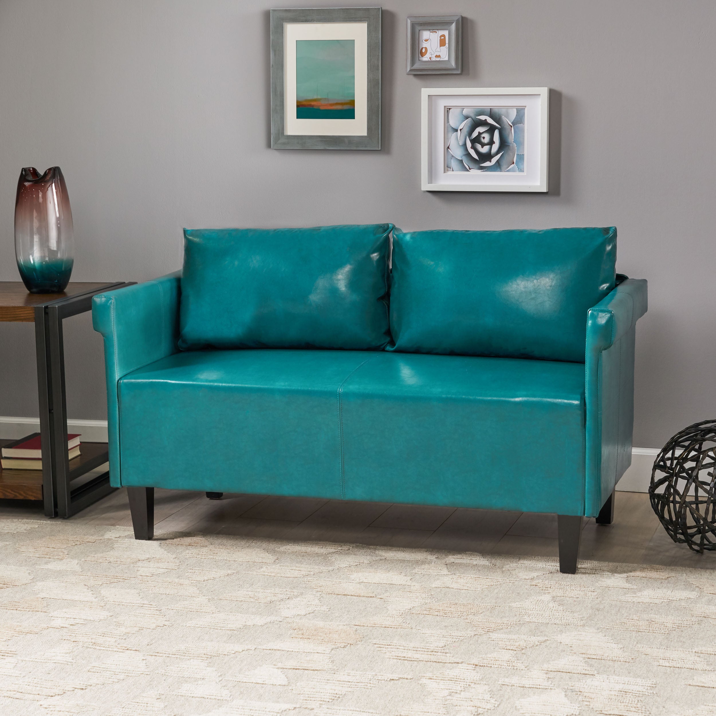 Harbison Leather Loveseat Settee