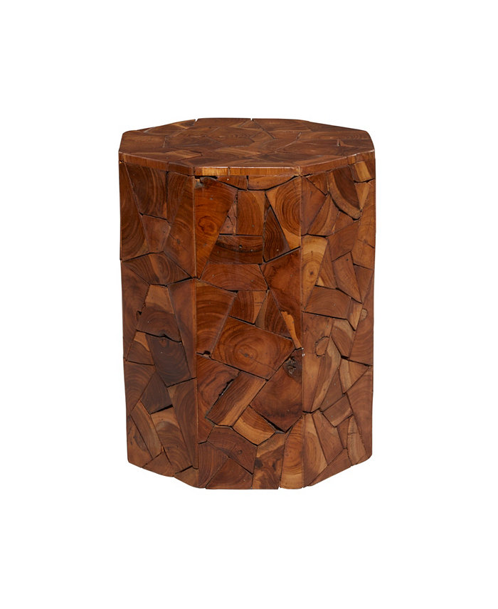 Rosemary Lane Teak Wood Contemporary Accent Table