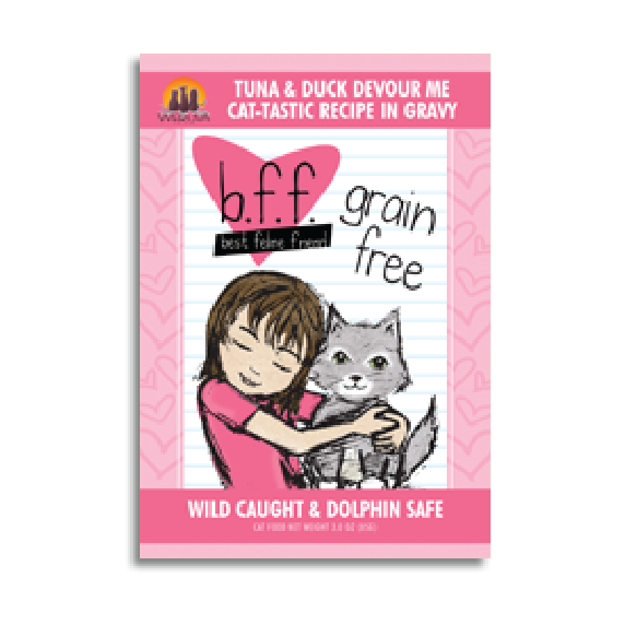 BFF OMG Tuna and Duck Devour Me Dinner in Gravy Wet Cat Food Pouches 3oz