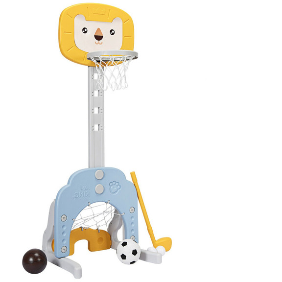 Costway 16874532 3 in 1 Adjustable Kids Basketball...