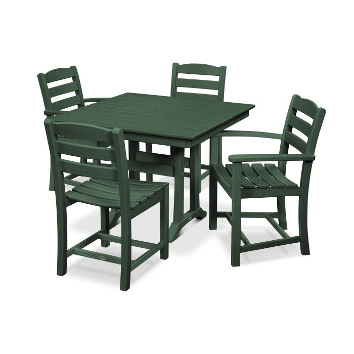 Polywood La Casa Café 5-Piece Farmhouse Dining Set with Trestle Legs PWS436-1