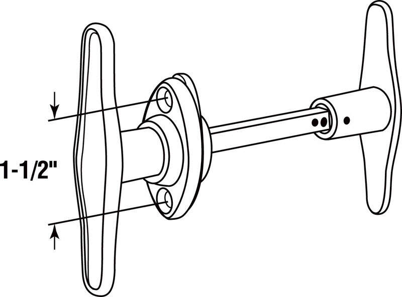 Prime-Line 3 in. L Diecast T Handle