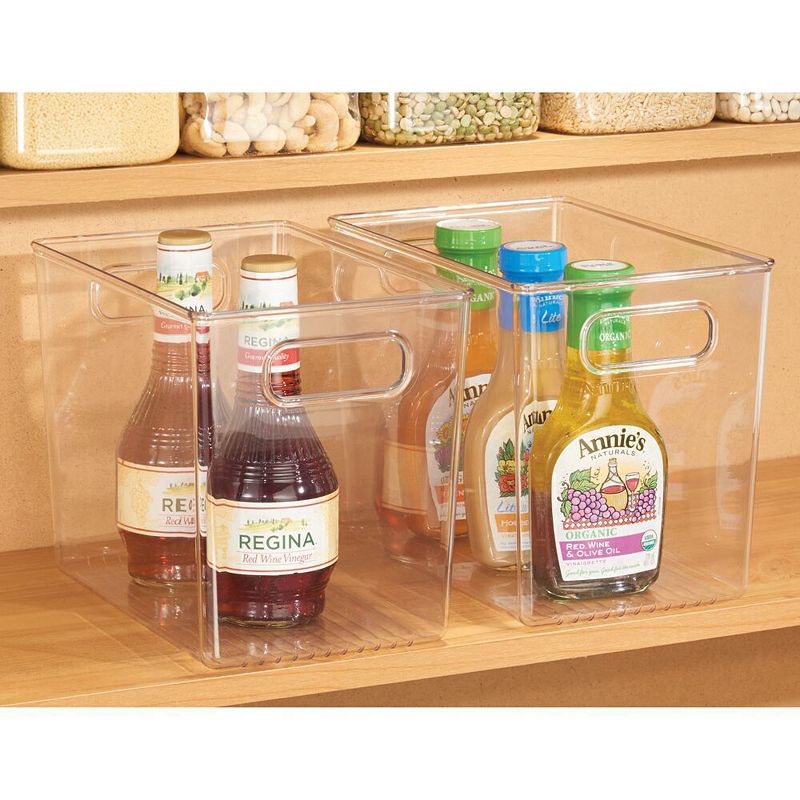 mDesign 10 x 6.5 x 7.75 Plastic Kitchen Pantry Storage Organizer Container Bin - 2 Pack