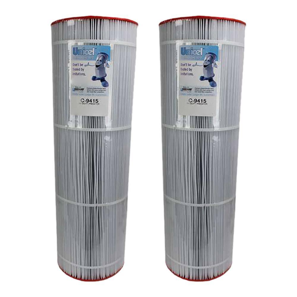 Unicel 10.06 in. Dia Clean and Clear Predator 150 Pool Replacement Filter Cartridge (2-Pack) 2 x C9415