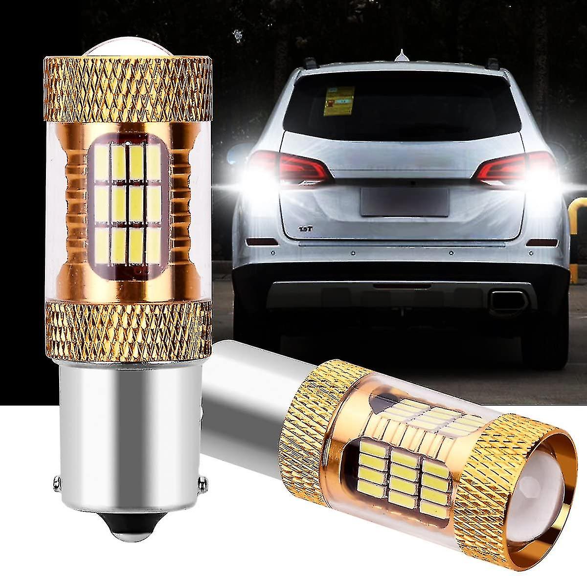 2 X Led Bulbs P21w Ba15s 1156 Canbus Led 54-smd 4014 1100 Lumen Xenon White 6000k Auto Led Bulbs For Taillight Reversing Lights Turn Signal Brake Ligh