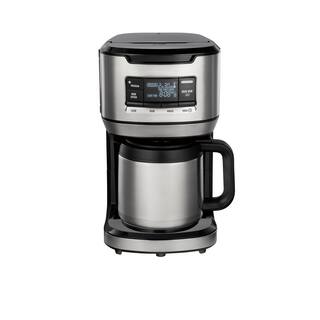 Hamilton Beach 12-Cup Black Programmable Front-Fill Coffee Maker with Thermal Carafe 46391