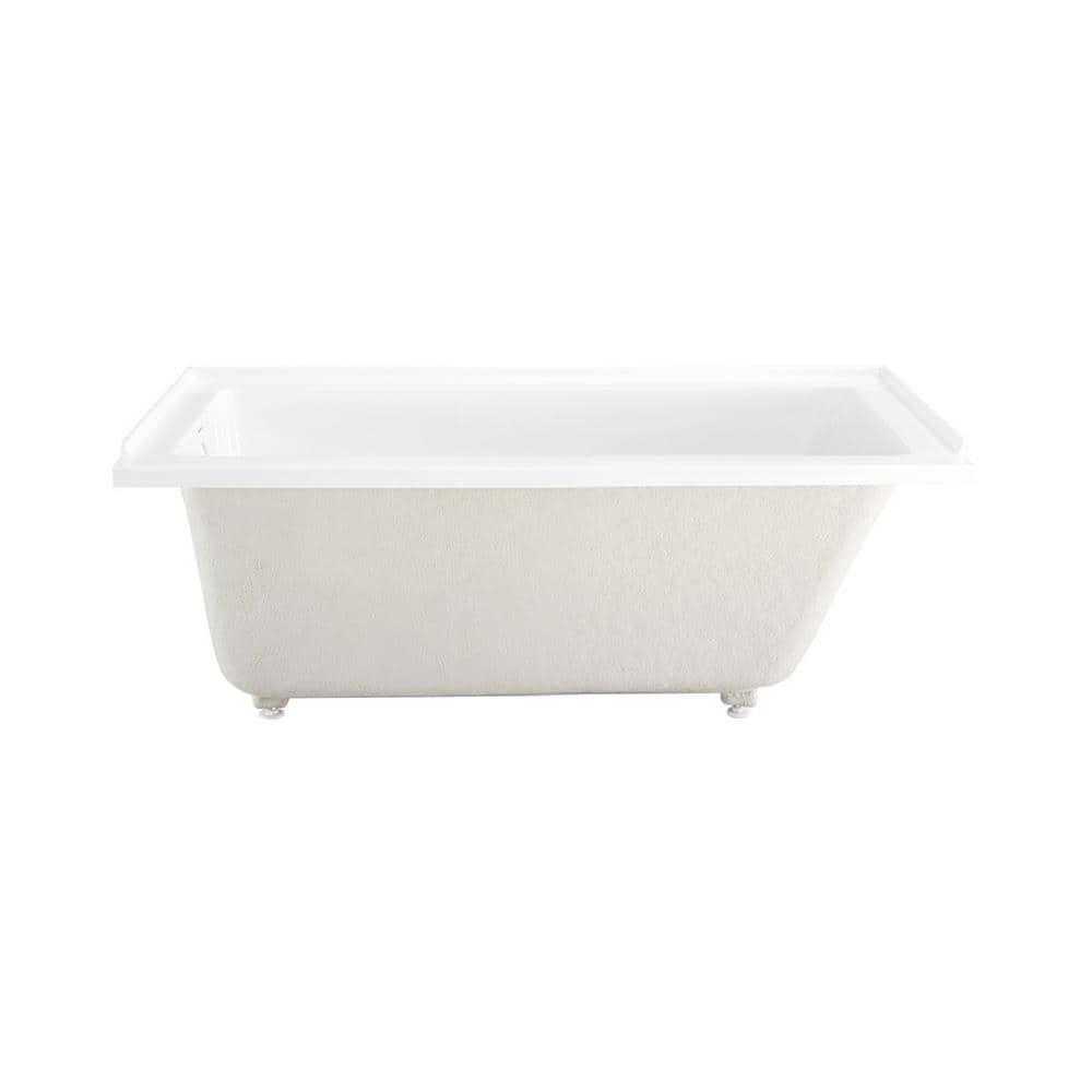 Swiss Madison Voltaire 66 x 32 in Acrylic LeftHand Drain with Integral Tile Flange Rectangular Dropin Bathtub in white