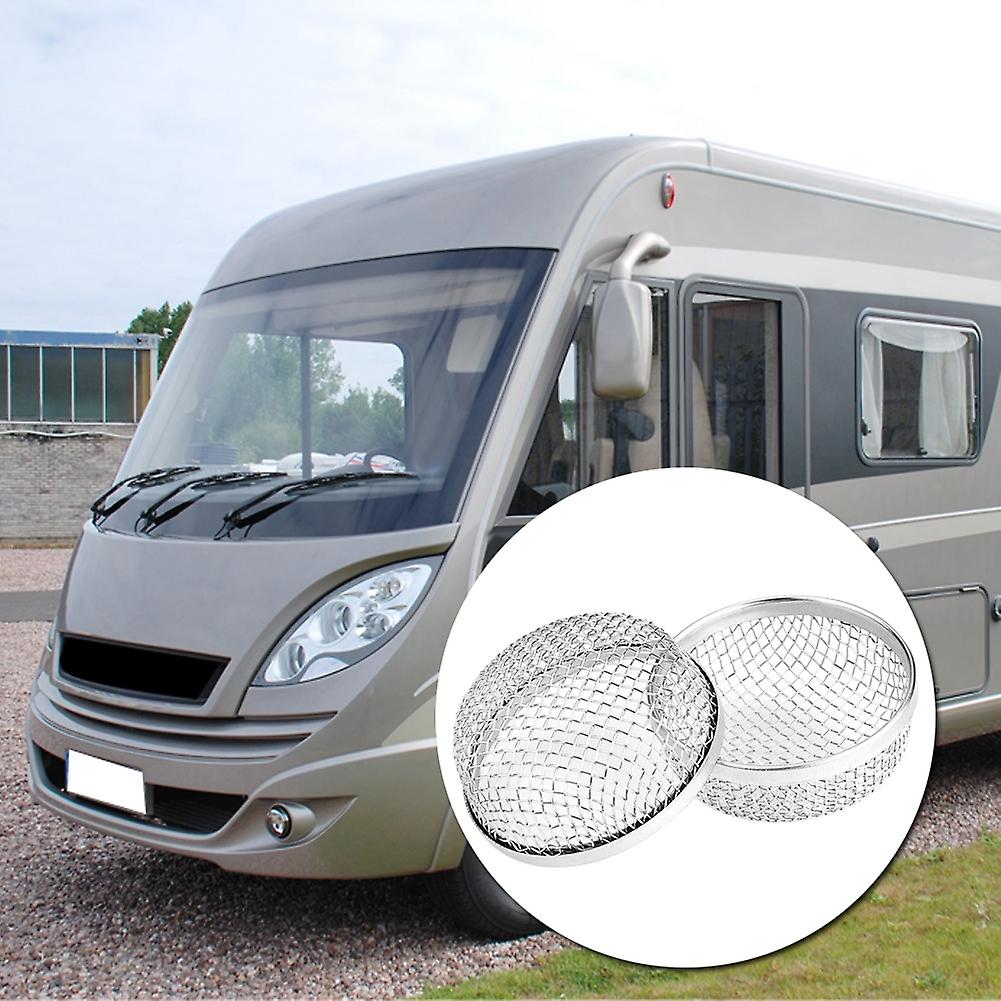 2pcs Stainless Steel Vent Bug Furnace Screen Cover For Camper Trailer Rv With Spring Fasteners