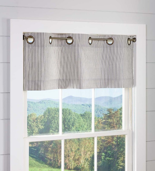 Thermalogic Insulated Ticking Stripe Grommet Top Valance 40 quot w X 15 quot l