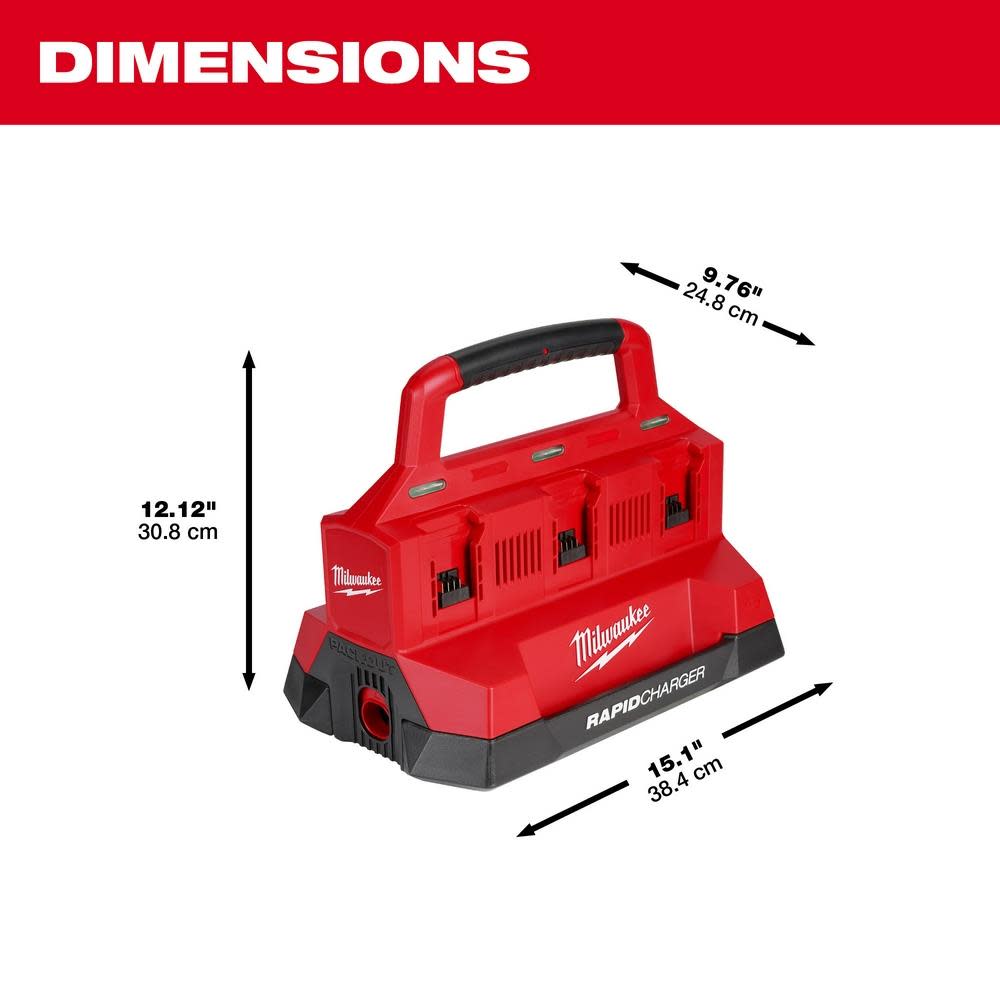 Milwaukee M18 PACKOUT Six Bay Rapid Charger ;