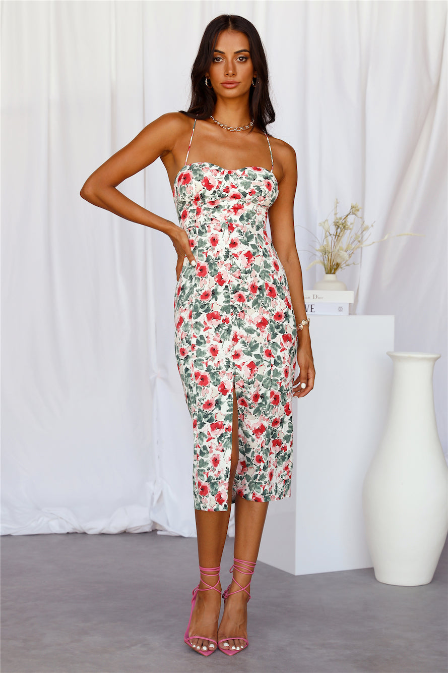 Posing For Real Midi Dress Floral