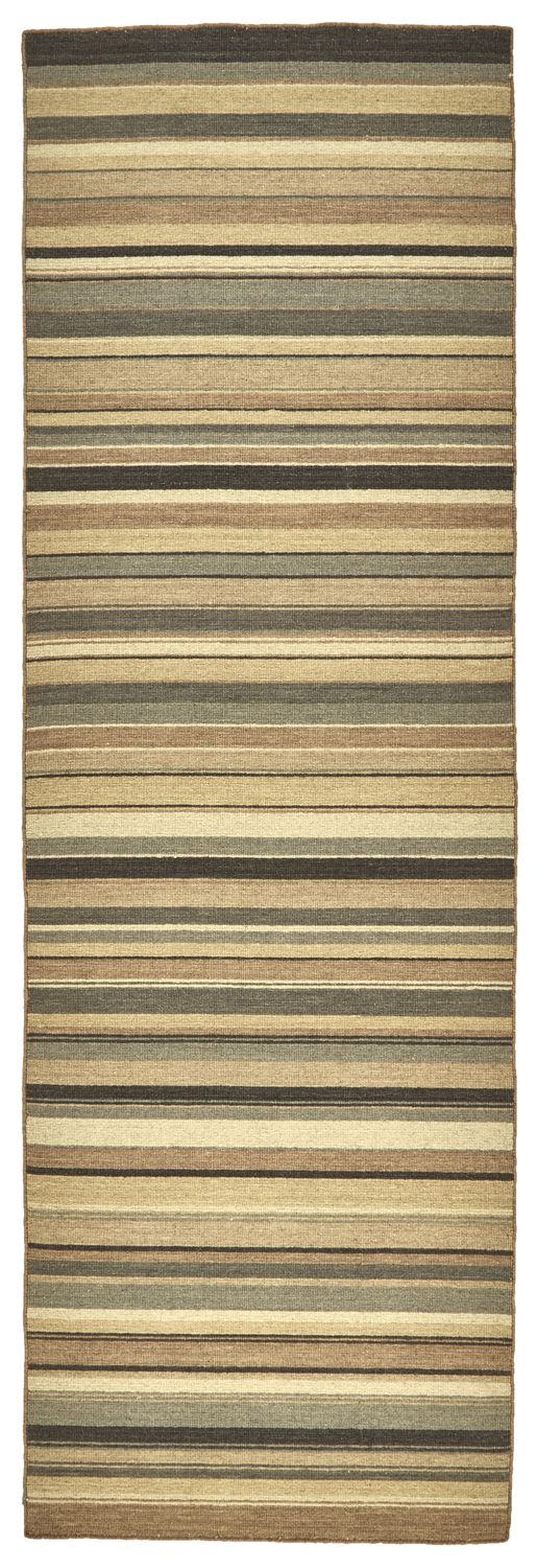 Naida Flatweave Gold and Gray Rug by BD Fine