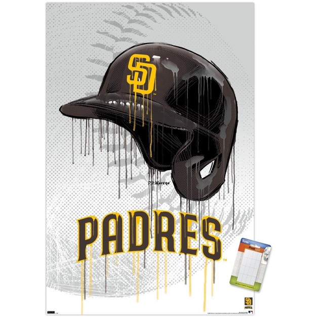 Trends International Mlb San Diego Padres Drip Helmet 22 Unframed Wall Poster Prints