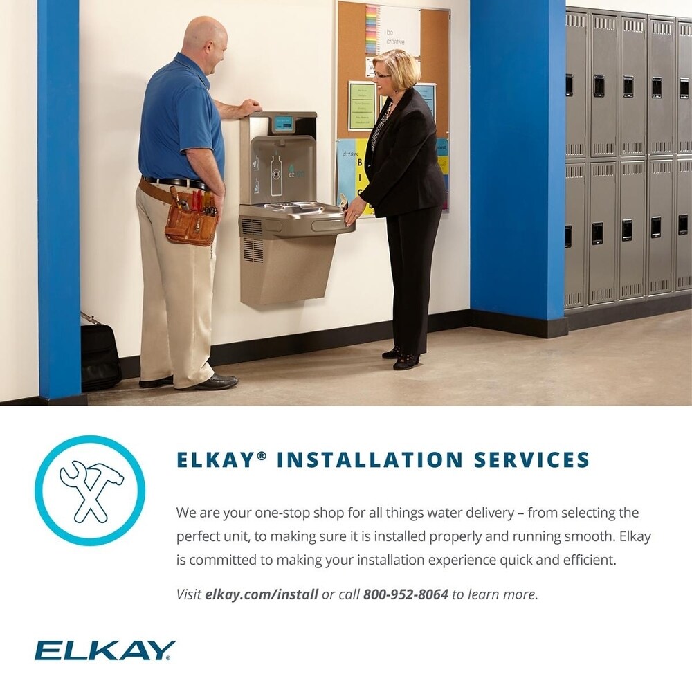 Elkay Space ette Cooler Floor Model Non Filtered 3 GPH  Light Gray Granite   Grey