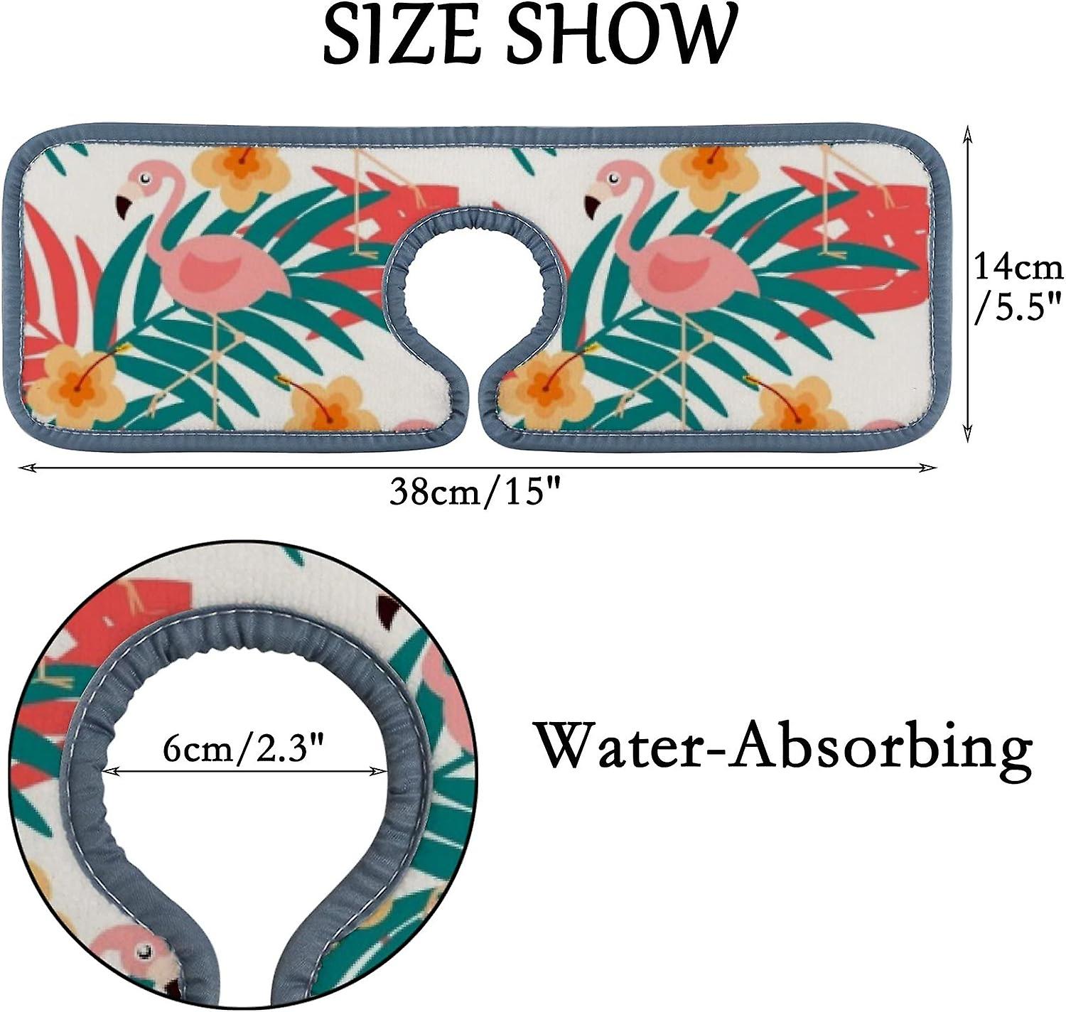 Faucet Absorbent Mat 3 Pcs Colorful Marble Design Kitchen Faucet Splash Catcher Washable Counter Drying