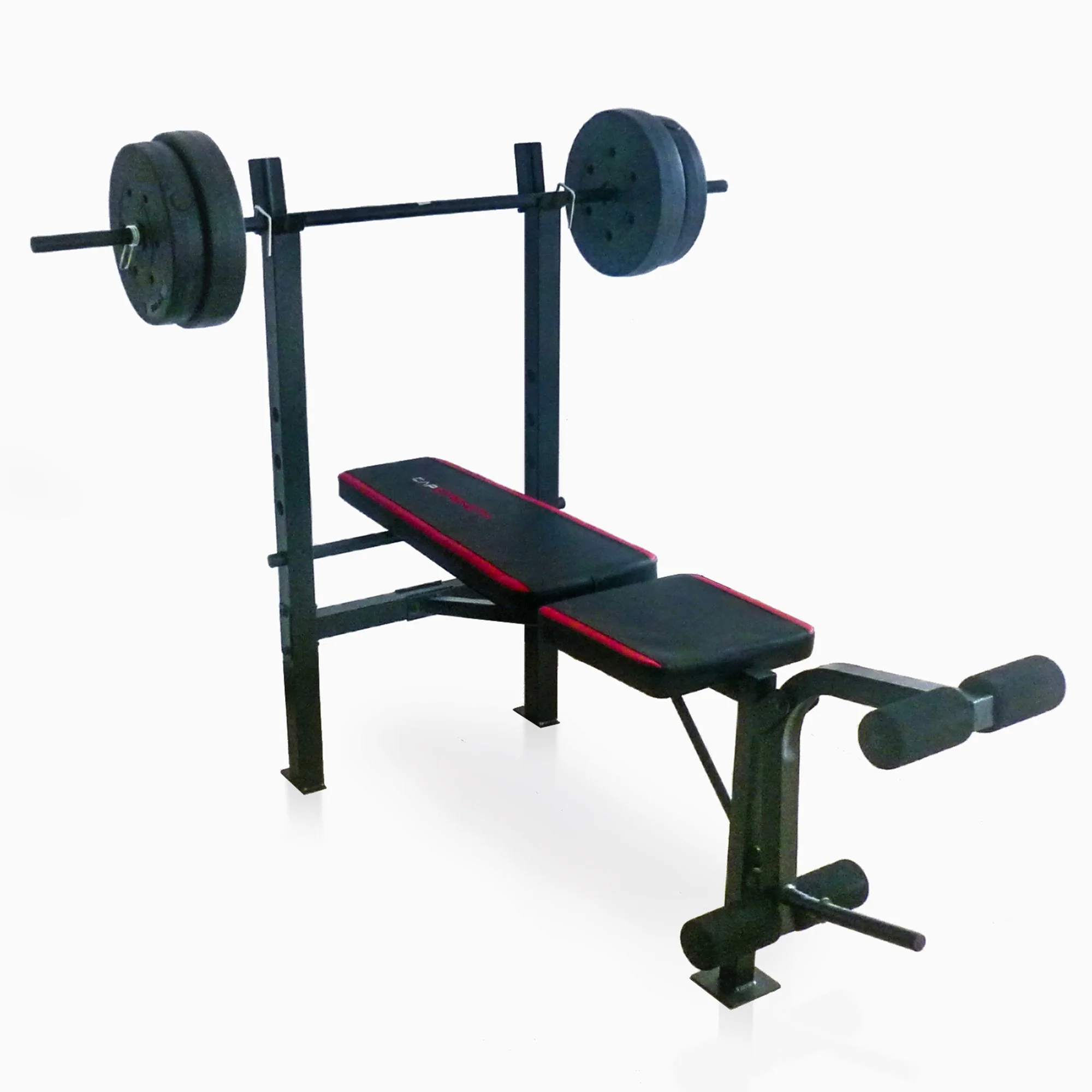 CAP Strength Adjustable Standard Combo Weight Bench with Rack and Leg Extension and 90 lb.