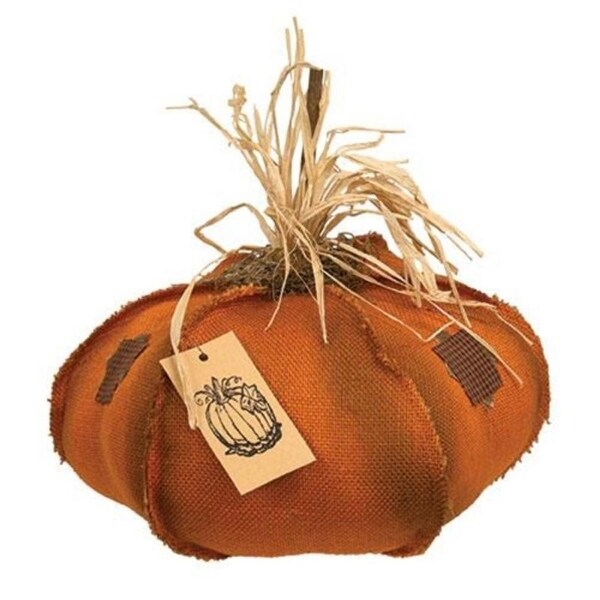 Orange Burlap Patches Pumpkin 15