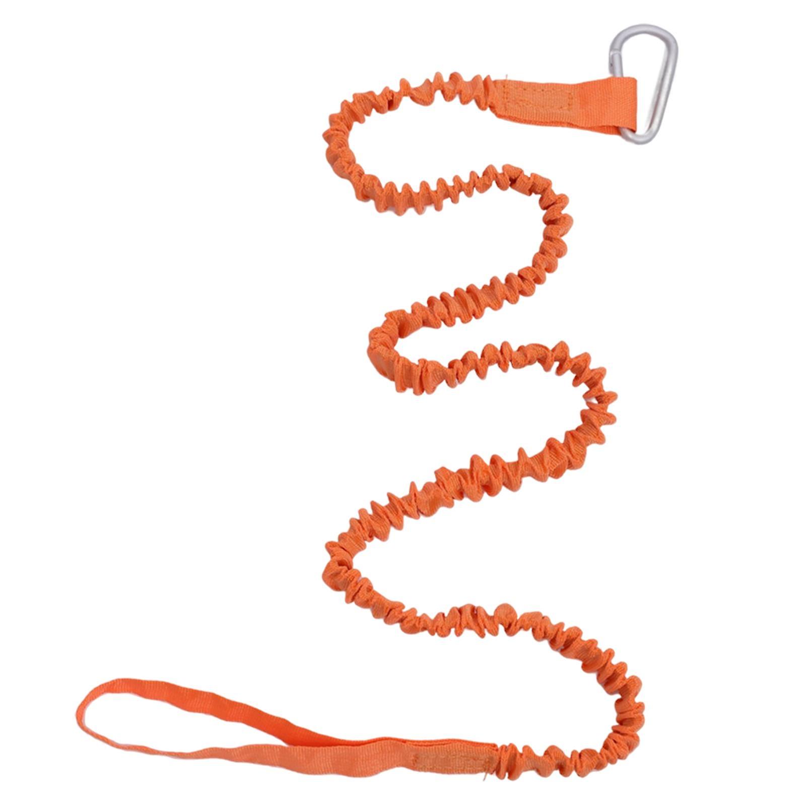 Kayak Paddle Tether Leash With Metal Buckle Clip Kayaking Fishing Leash Rope Orange