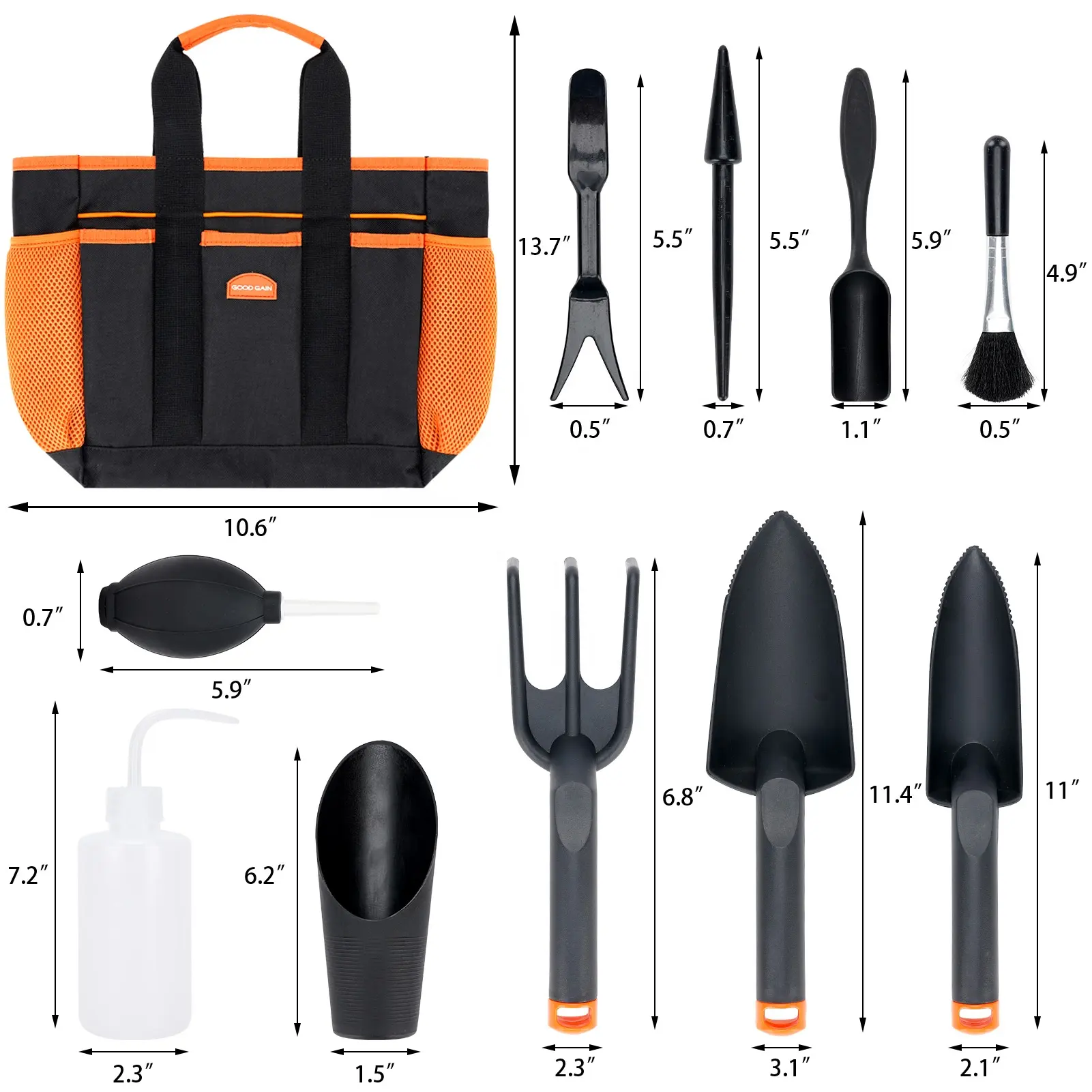 Gardening Tools Set Heavy Duty Garden Kit with Storage Organizer  11 PCS Succulent Tools Set