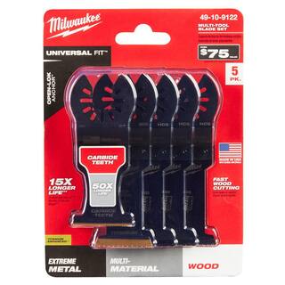 MW Multi-Tool Oscillating Blade Pack with SAWZALL Metal Cutting Bi-Metal Reciprocating Blade Set (21-Piece) 49-10-9122-49-22-1216