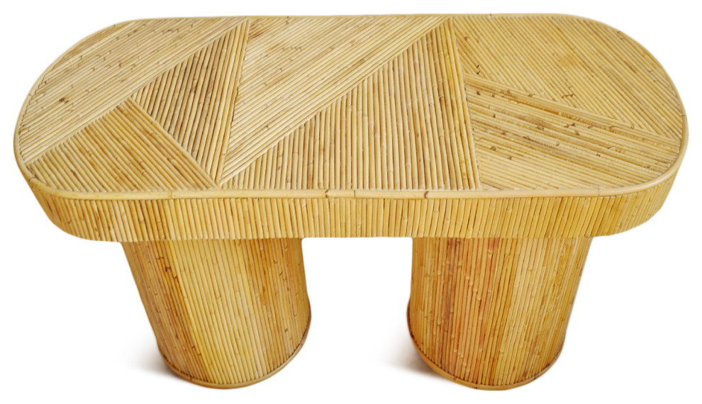 Deco Rattan Stick Console Table   Tropical   Console Tables   by Design Mix Furniture  Houzz