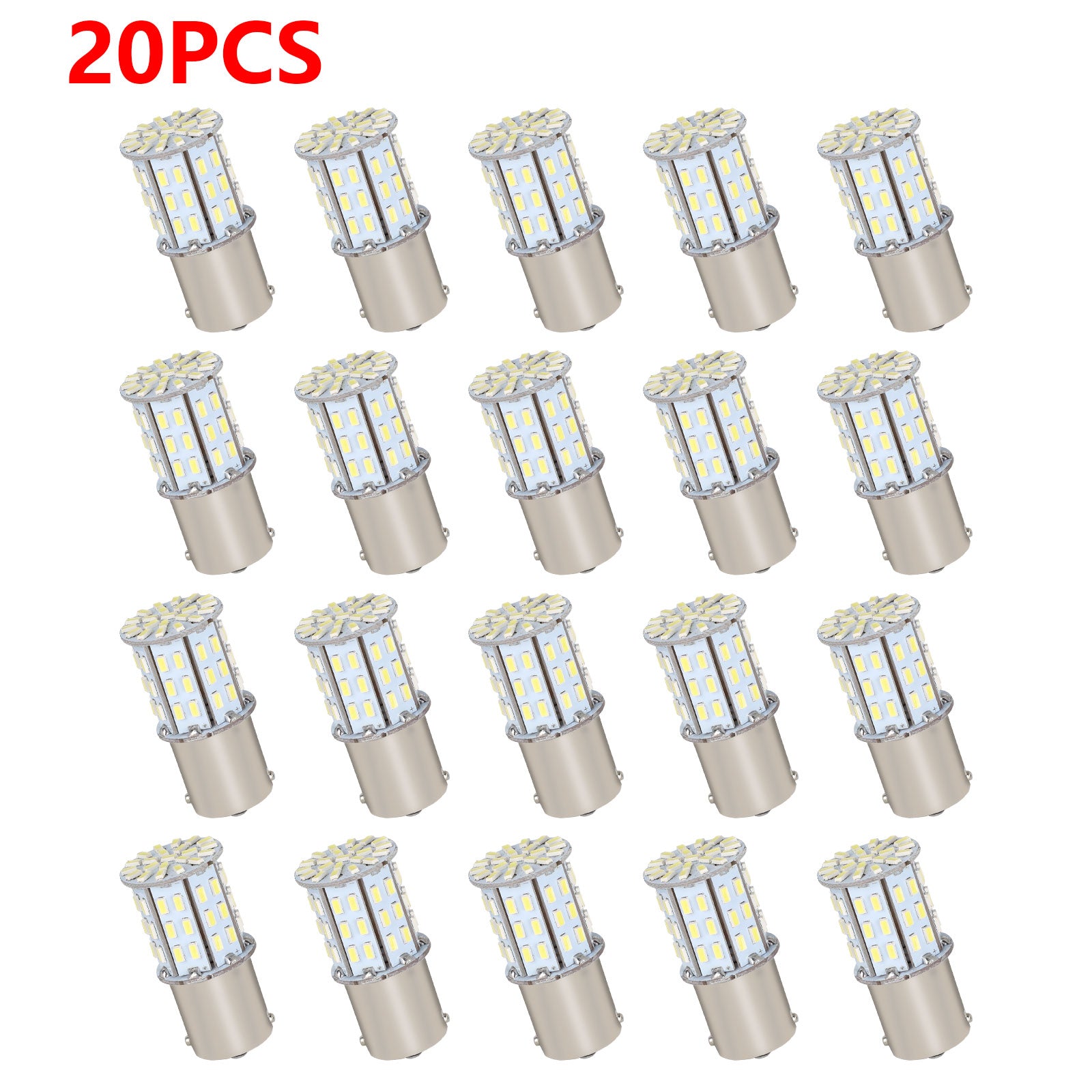 10/20pcs 1156 LED Light Bulbs， TSV Super Bright 3014 64SMD 6000K White Replacement Backup Reverse Tail RV Interior Lights， Car Stop Turn Signal Lights， 1141 1093 1073 BA15S LED Bulbs