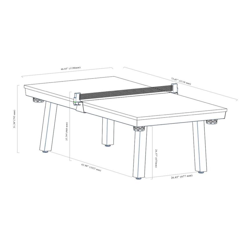 Norwalk Indoor/Outdoor 7ft Slate Pool Table Dining Set with 2 Benches   Accessories  White Finish