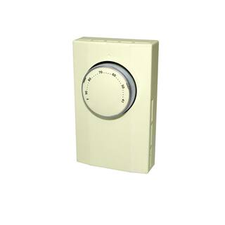 King Electric Line Voltage Single Pole Mechanical Bi-Metal Thermostat in Almond K101A