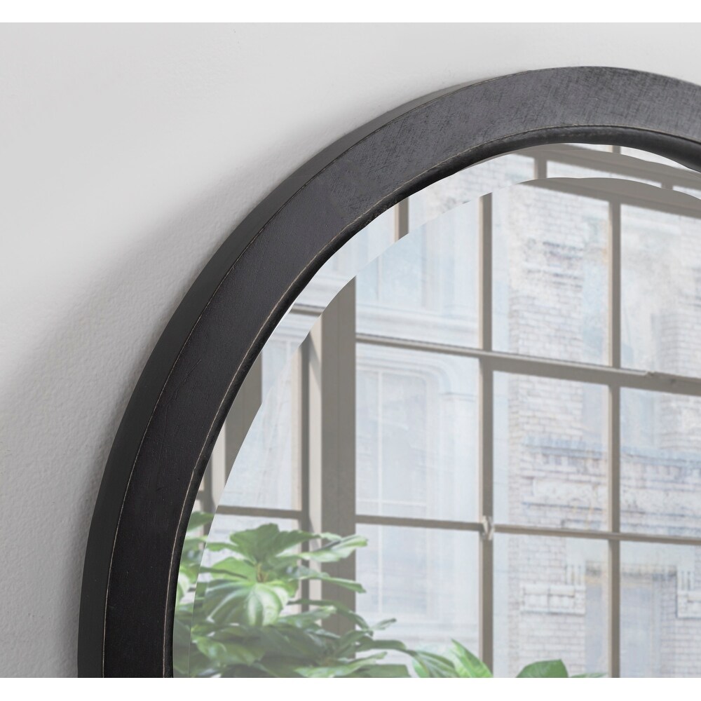 Kate and Laurel Hogan Round Framed Wall Mirror