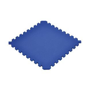 Norsk Blue 24 in. x 24 in. x 0.79 in. Foam Interlocking Reversible Mat (4-Pack) 240479