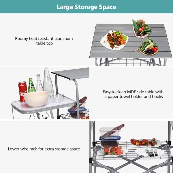 Folding Camping Table Portable Picnic Table with Carrying Bag