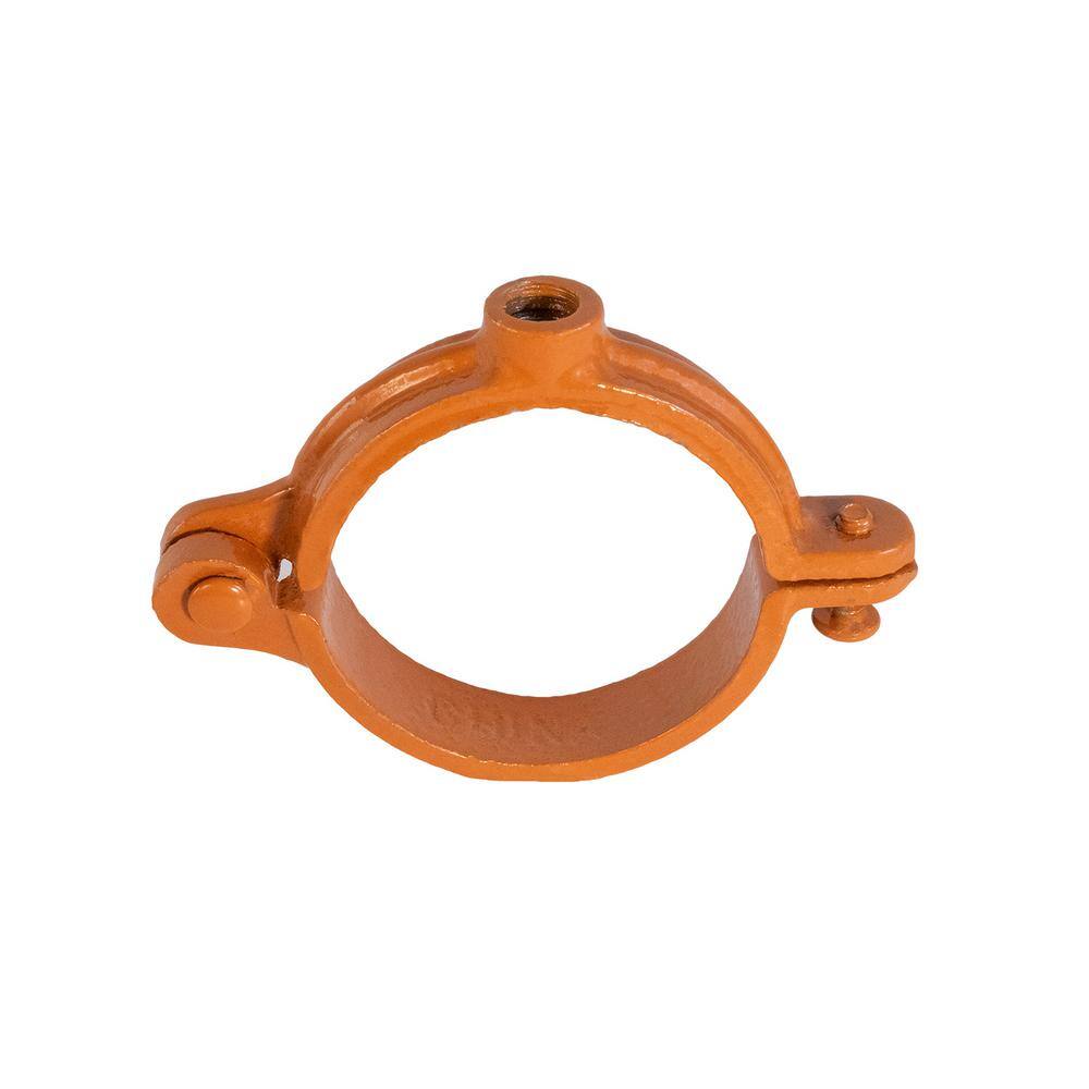 The Plumber's Choice 2-12 in. Hinged Split Ring Pipe Hanger in Copper Epoxy Coated Iron 212HSHCP