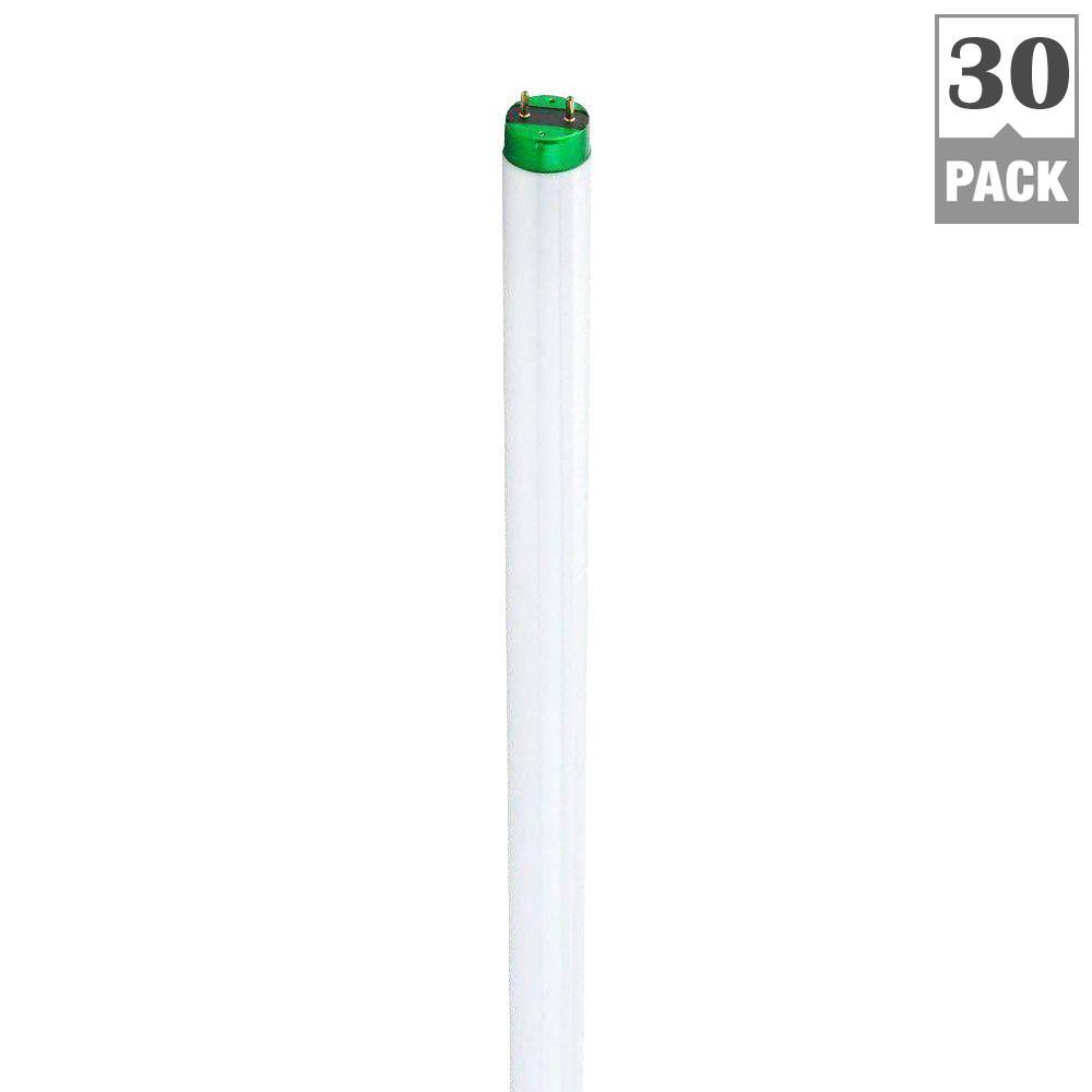 Philips 32-Watt 4 ft. Linear T8 Fluorescent Tube Light Bulb Cool White (4100k) (30-Pack) 281790