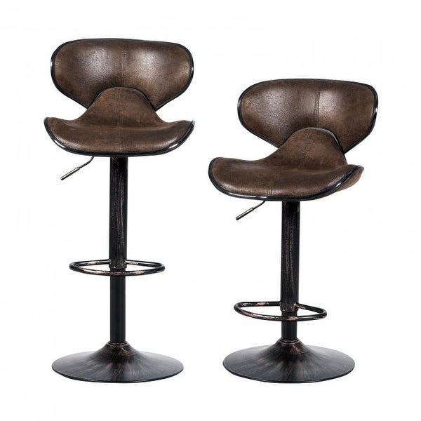 Set of 2 Adjustable Bar Stools for Counter - 19